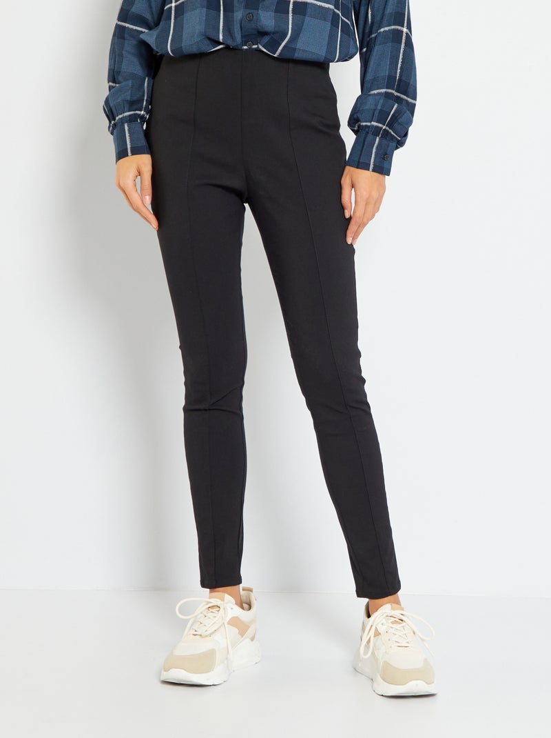 Skinny broek met hoge taille zwart - Kiabi