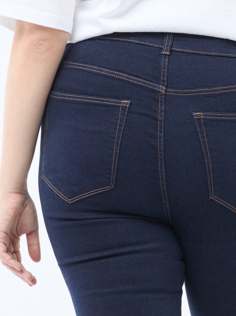 Skinny broek met zeer hoge taille - L32 Blauw - Kiabi