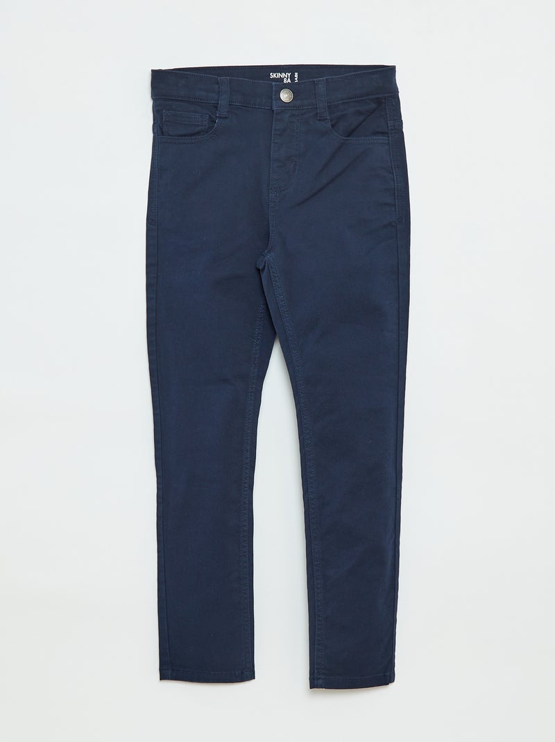 Skinny broek (strak model) met 5 zakken Blauw - Kiabi