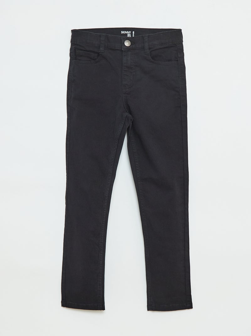 Skinny broek (strak model) met 5 zakken zwart - Kiabi