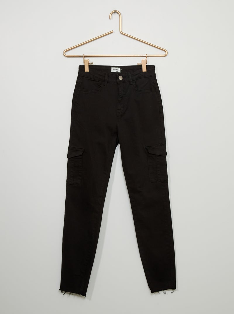 Skinny cargobroek zwart - Kiabi