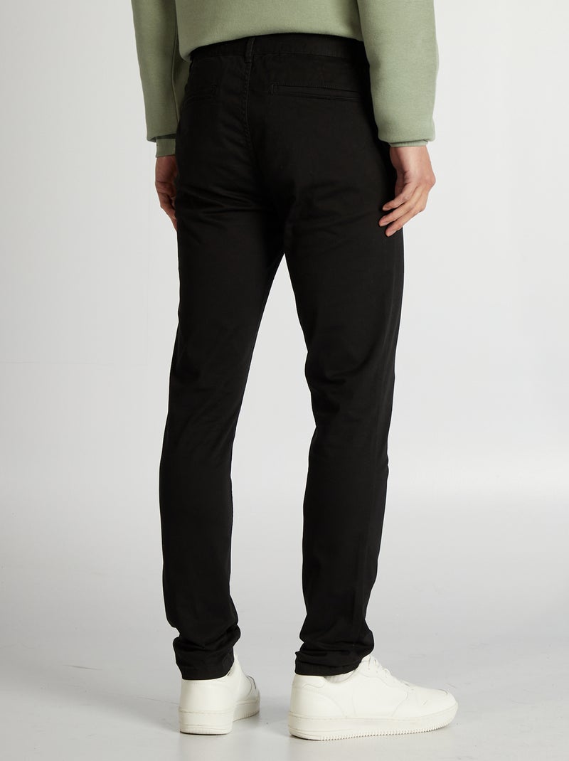 Skinny chino L34 ZWART - Kiabi