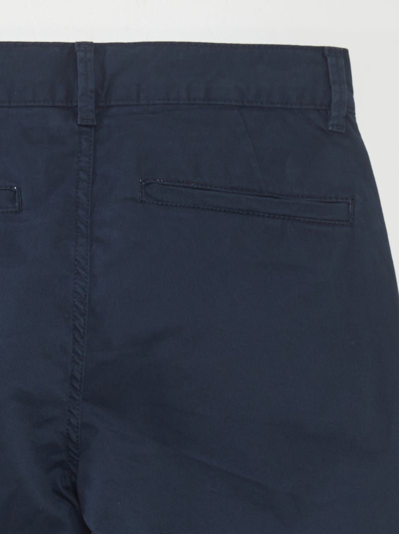 Skinny chino van stretchstof L32 BLAUW - Kiabi