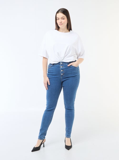 Skinny fit broek met zeer hoge taille - L28 - Kiabi