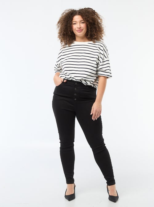 Skinny fit broek met zeer hoge taille - L30 - Kiabi