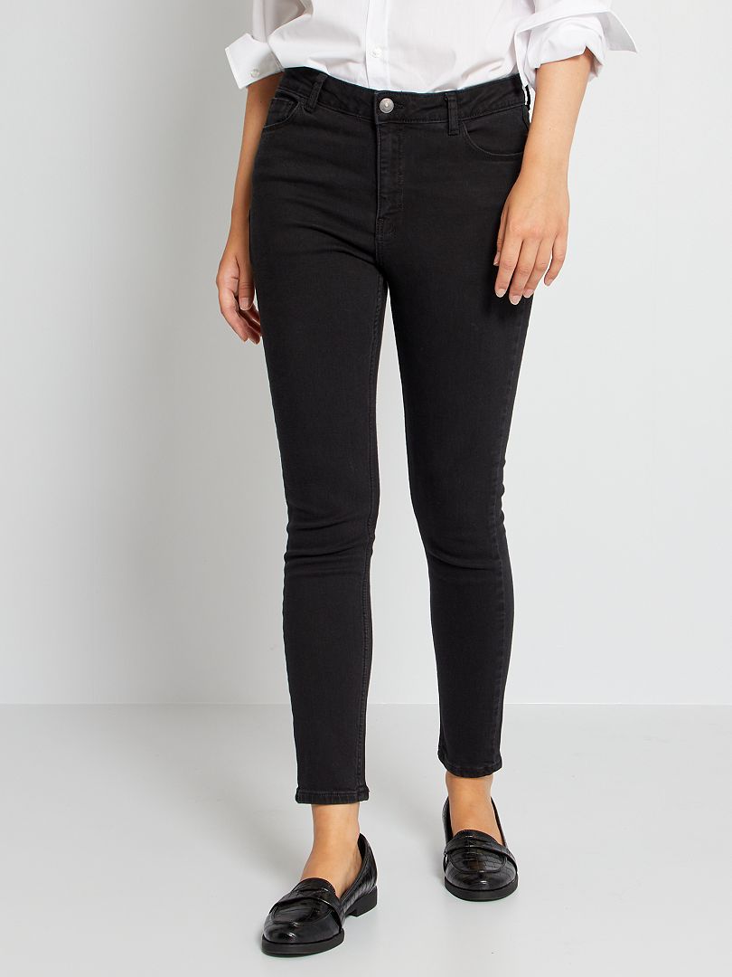 skinny-fit jeans L34 ZWART - Kiabi