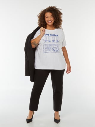 Skinny geklede broek met hoge taille