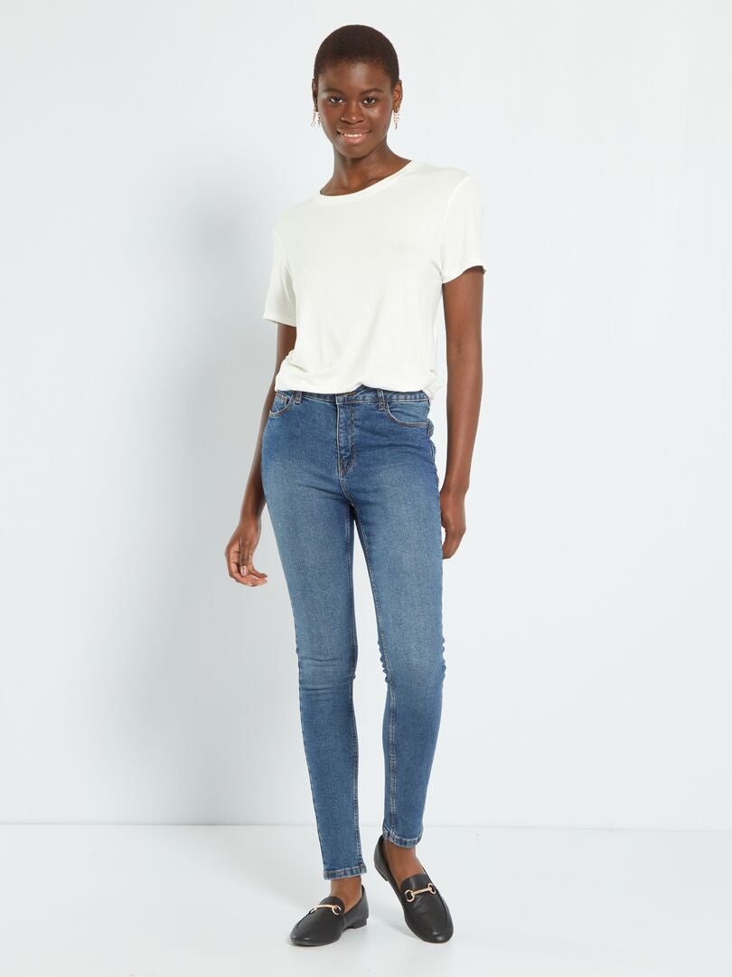 Skinny jeans - lengte US30 BLAUW - Kiabi