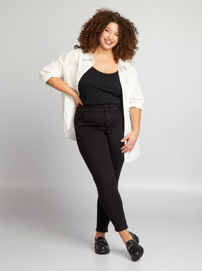 Skinny jeans L28 ZWART - Kiabi