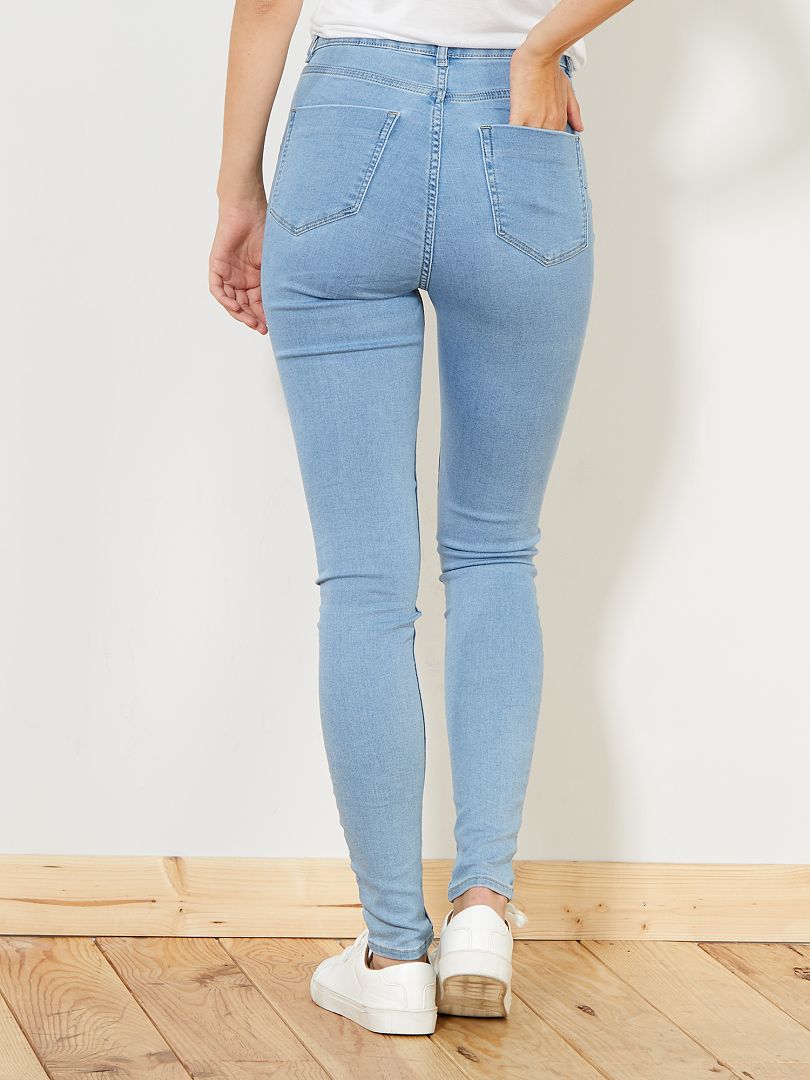 Skinny jeans met corrigerend effect BLAUW - Kiabi