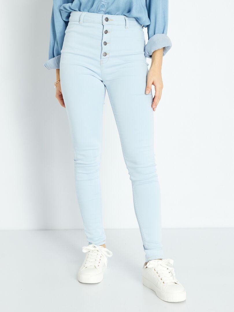 Skinny jeans met corrigerend effect BLAUW - Kiabi