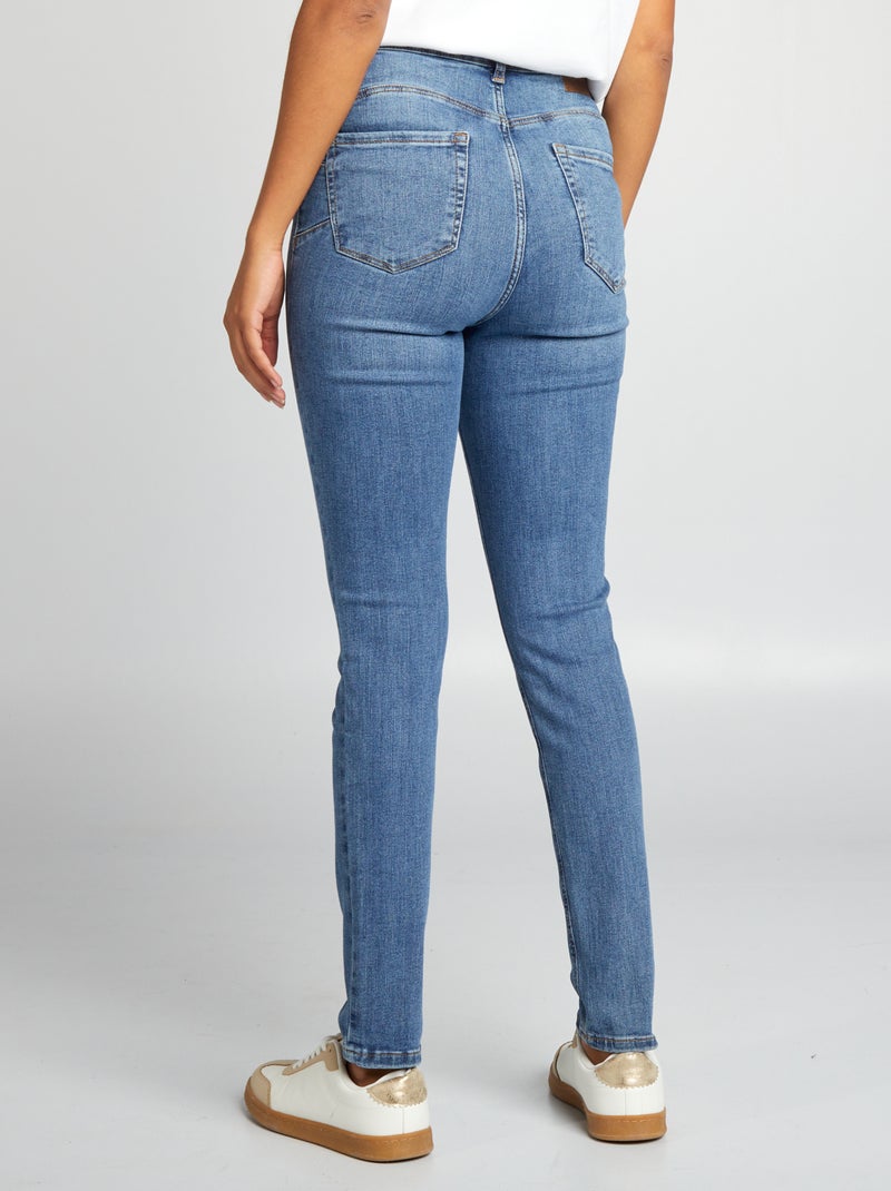 Skinny jeans met hoge taille - L28 BLAUW - Kiabi