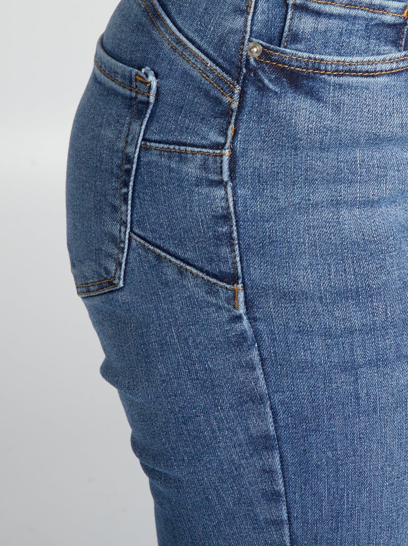 Skinny jeans met hoge taille - L28 BLAUW - Kiabi
