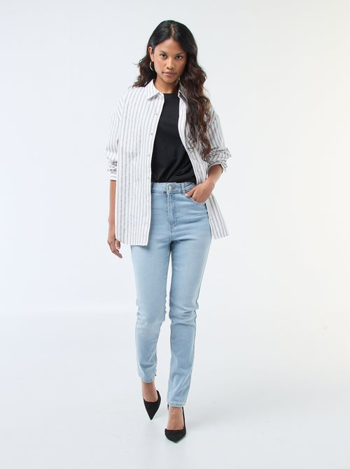 Skinny jeans met hoge taille - L30 - Kiabi