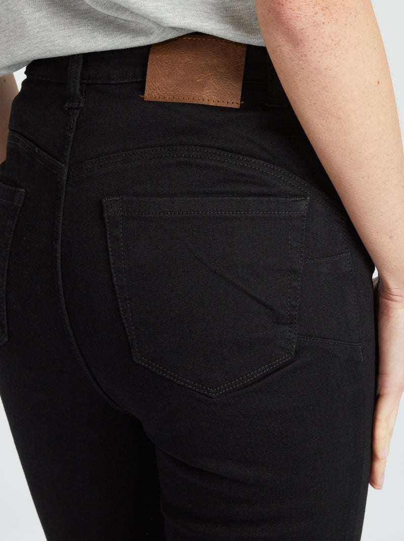 Skinny jeans met hoge taille - L32 ZWART - Kiabi