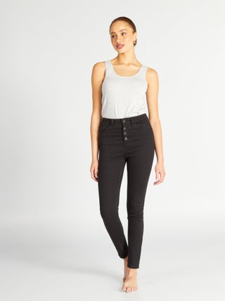 Skinny jeans met hoge taille