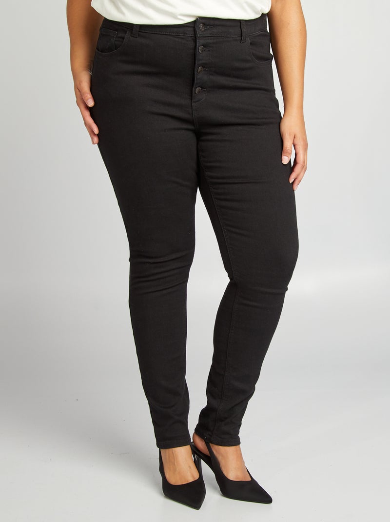 Skinny stretchbroek - 5 zakken - L30 ZWART - Kiabi