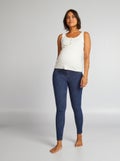 Skinny zwangerschapsjeans met veel stretch - Begin van de zwangerschap - kleine band BLAUW - Kiabi