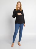 Skinny zwangerschapsjeans met veel stretch - Begin van de zwangerschap - kleine band BLAUW - Kiabi