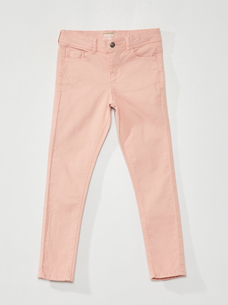Skinnyjeans met 5 zakken roze - Kiabi