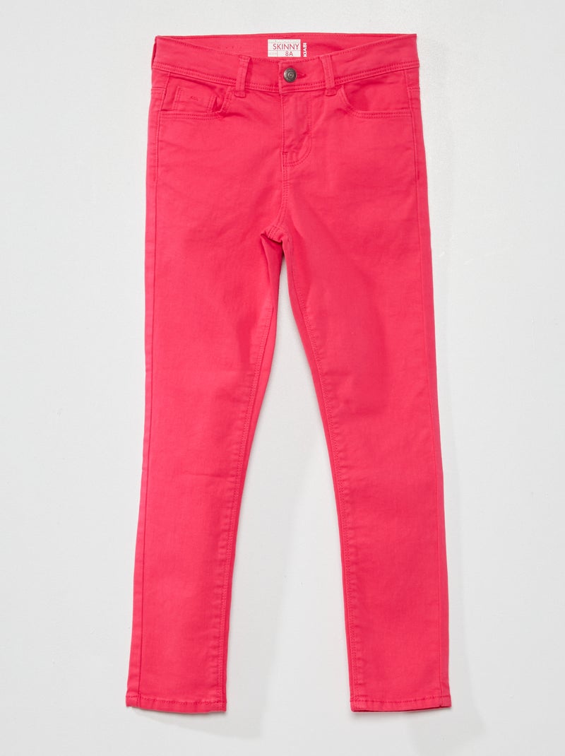 Skinnyjeans met 5 zakken roze - Kiabi