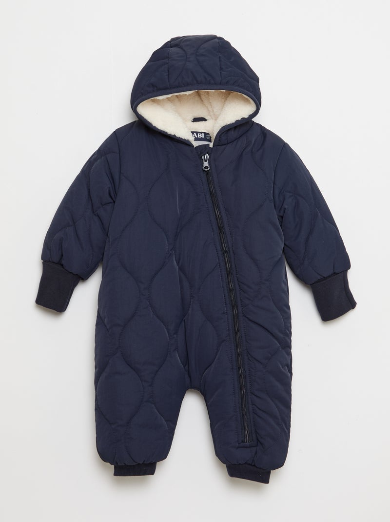 Skipakje zonder voetjes met voering met schapenvachteffect Blauw - Kiabi
