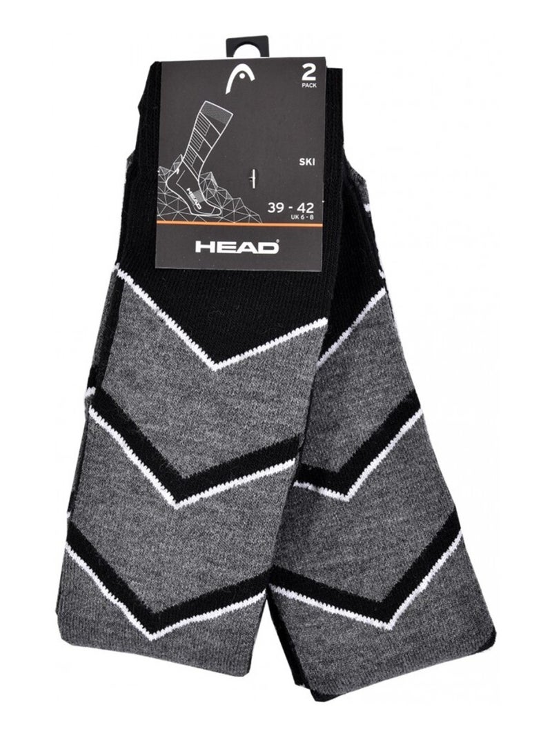 Skisokken HEAD PERFORMANCE - Set van 2 Zwart - Kiabi