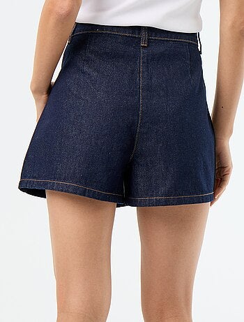 Skort en denim taille haute