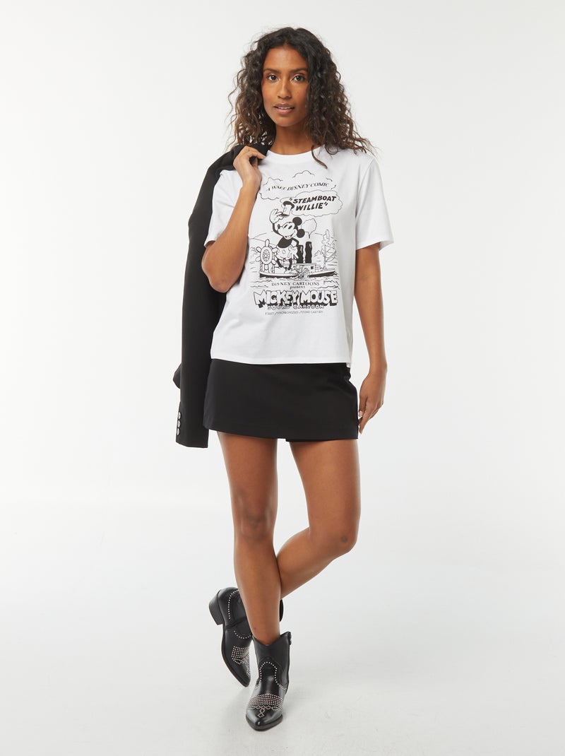Skort met hoge taille zwart - Kiabi