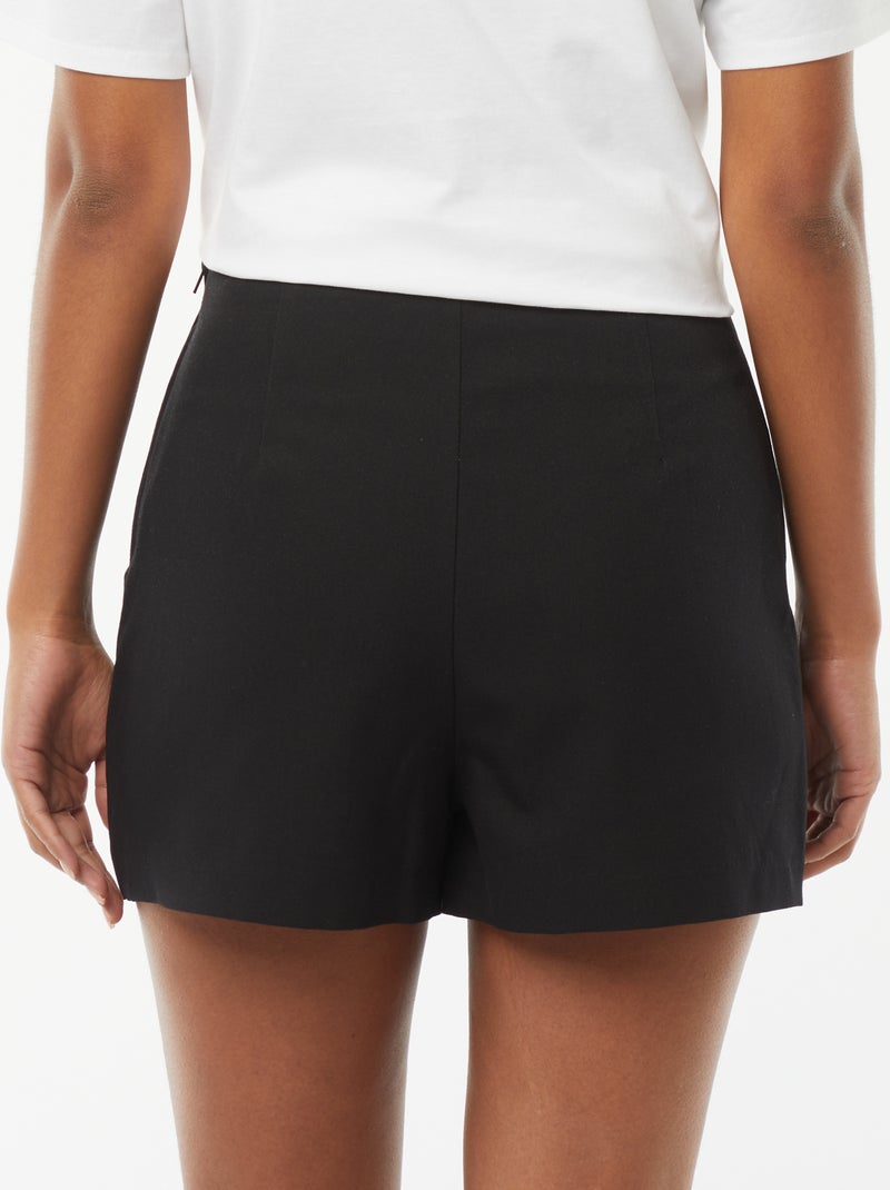 Skort met hoge taille zwart - Kiabi