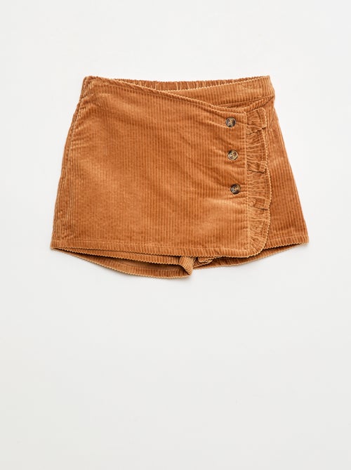 Skort van katoenen fluweel - Kiabi