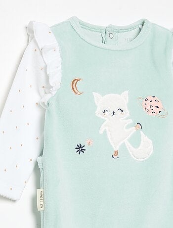 Slaappakje 'Petit Béguin' met ruches op de schouders