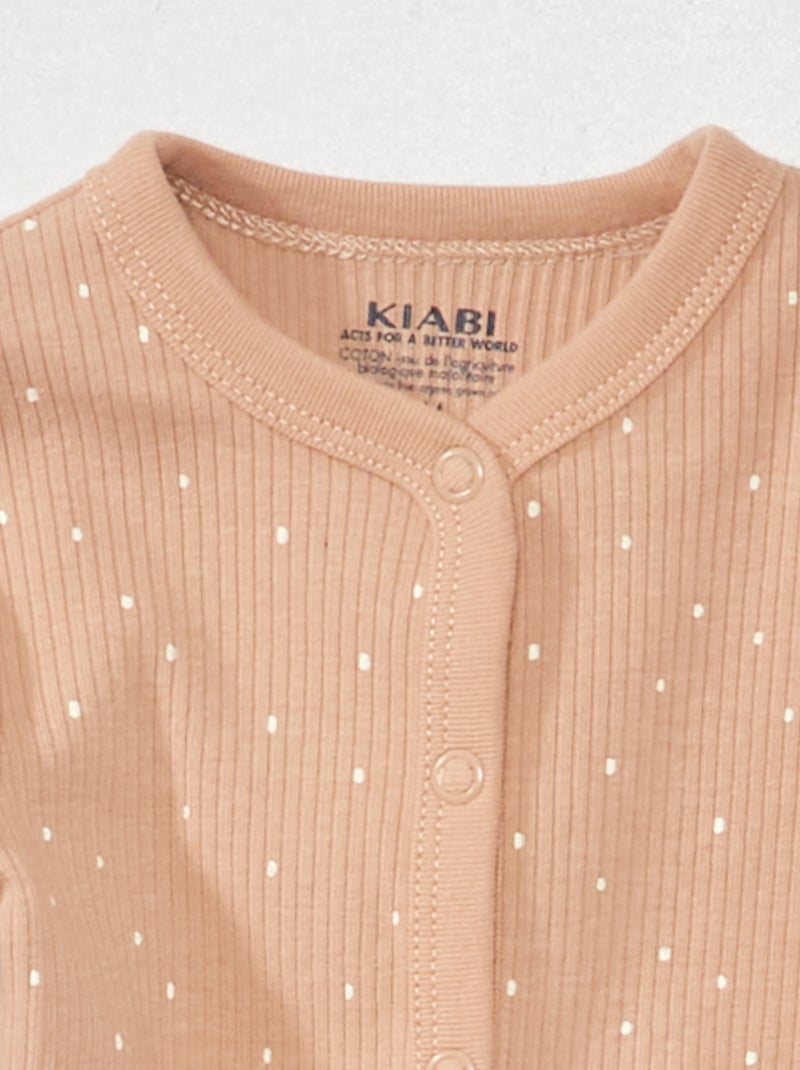 Slaappakje van ribstof - Uniseks BRUIN - Kiabi