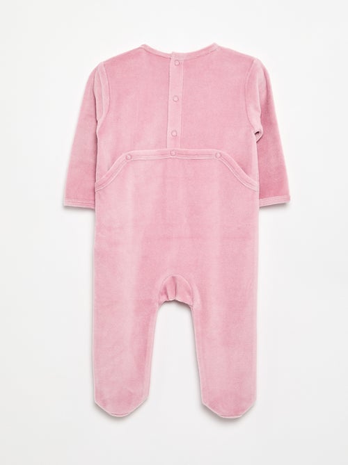 Slaappakje van velours met voetjes - Kiabi Slaappakje van velours met voetjes - Kiabi