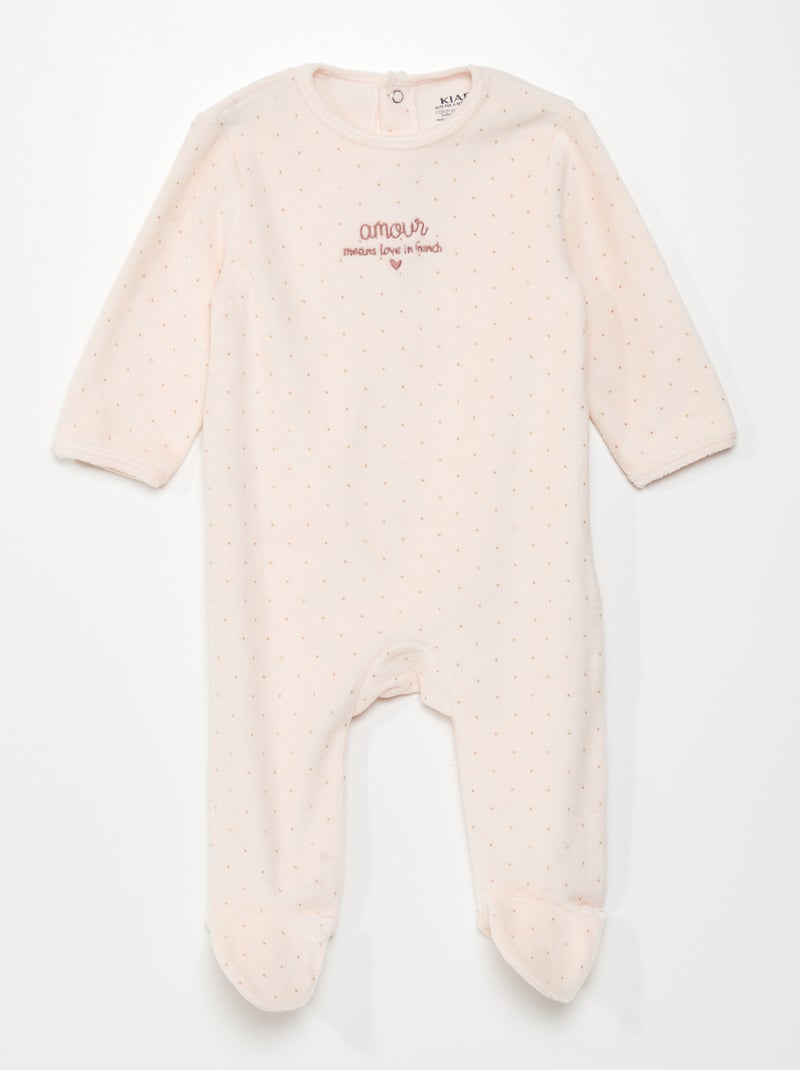 Slaappakje van velours ROSE - Kiabi