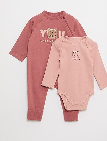 Slaappakje van warme fleece en rompertje