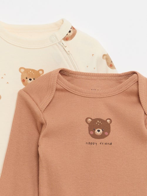 Slaappakje van warme fleece en rompertje - Kiabi