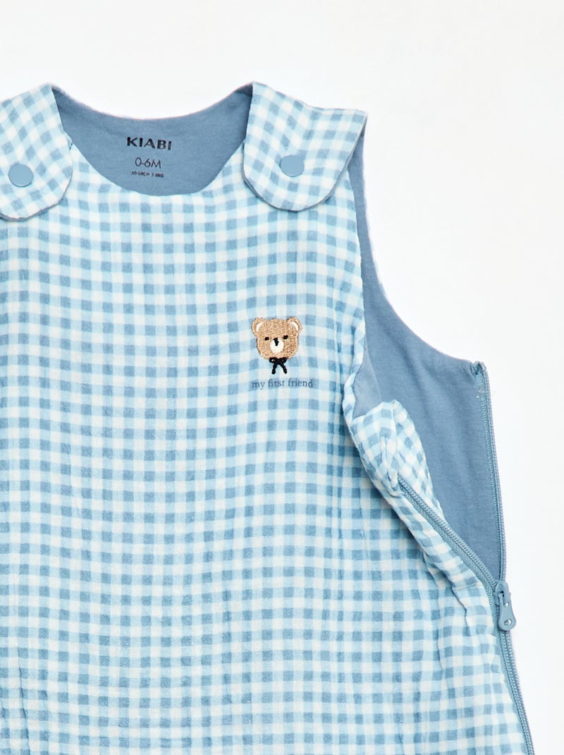 Slaapzak met print zonder mouwen Blauw - Kiabi