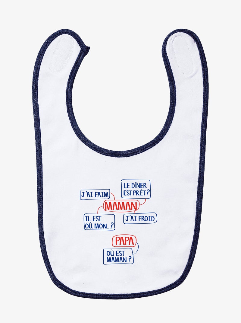 Slab MAMAN J'AI FAIM, LE DINER EST PRÊT? IL EST OÙ MON?... Wit - Kiabi