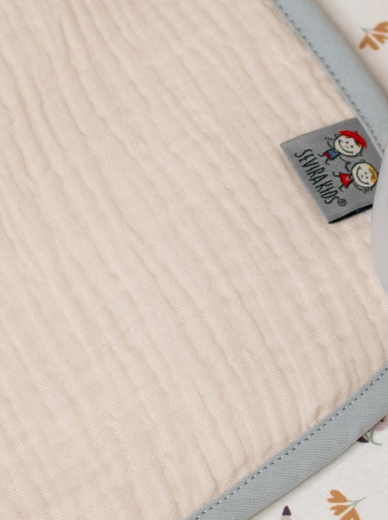Slabbetje om te strikken van katoenen mousseline, jeanne Beige - Kiabi