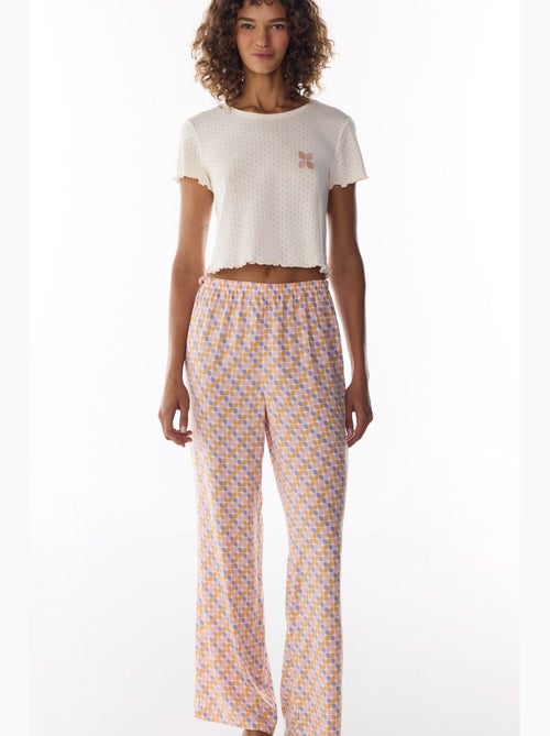 Sleep mode retro pyjamabroek met dessin penti - Kiabi Sleep mode retro pyjamabroek met dessin penti - Kiabi
