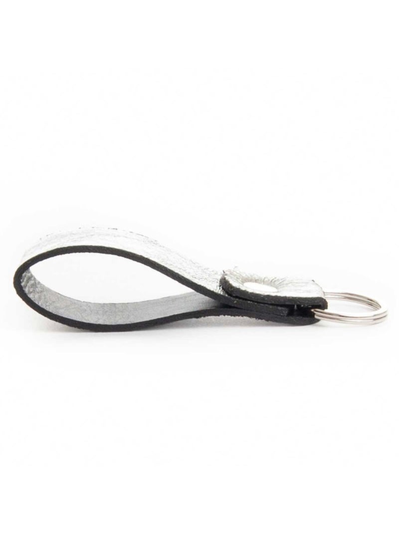 Sleutelhanger Natuurlijk Leer Purapiel Zilver - Kiabi