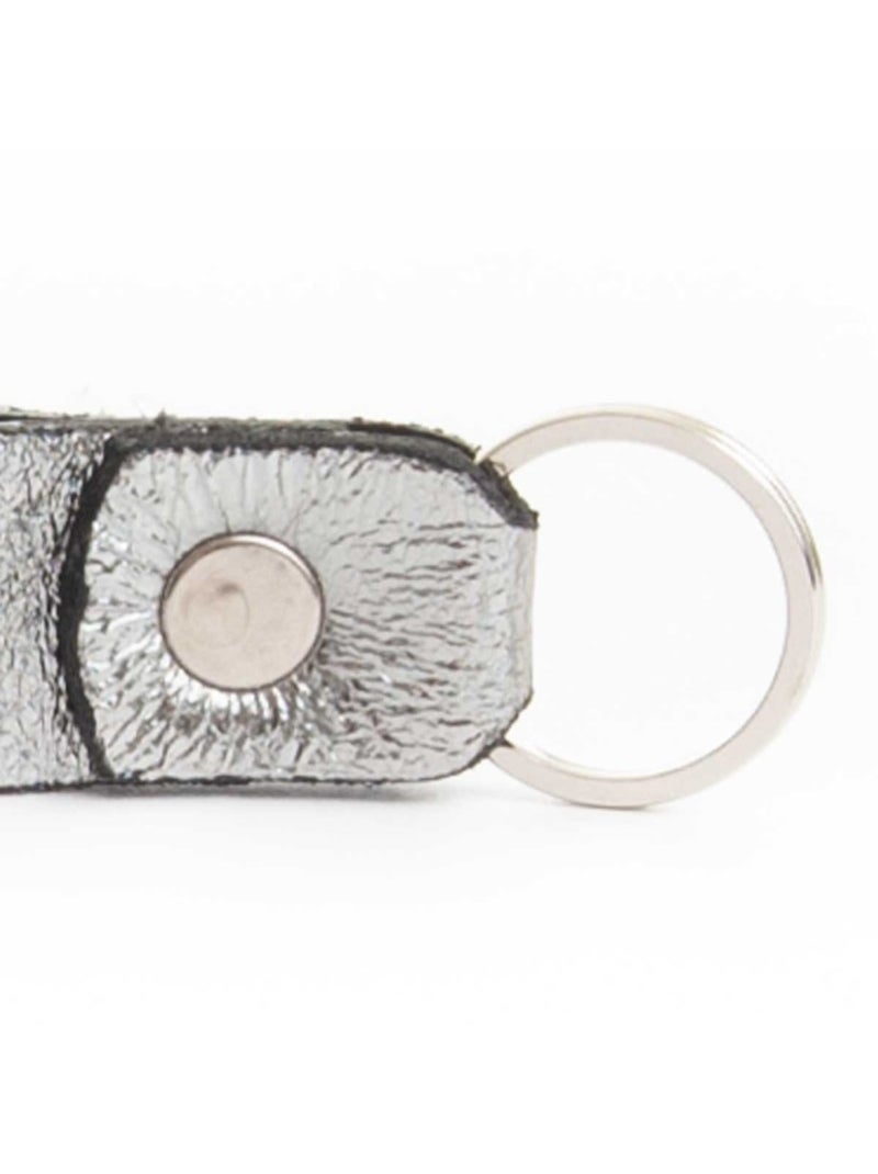 Sleutelhanger Natuurlijk Leer Purapiel Zilver - Kiabi