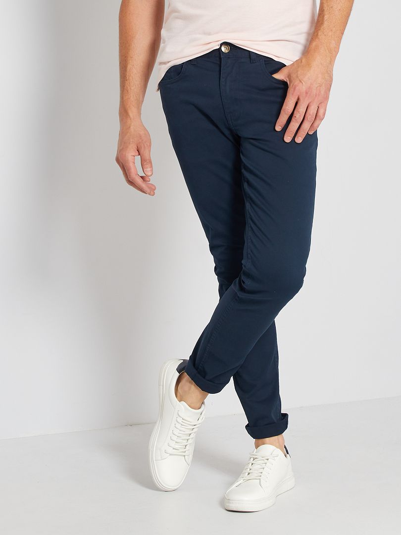 Slim-fit 5-pocket jeans - L32 BLAUW - Kiabi