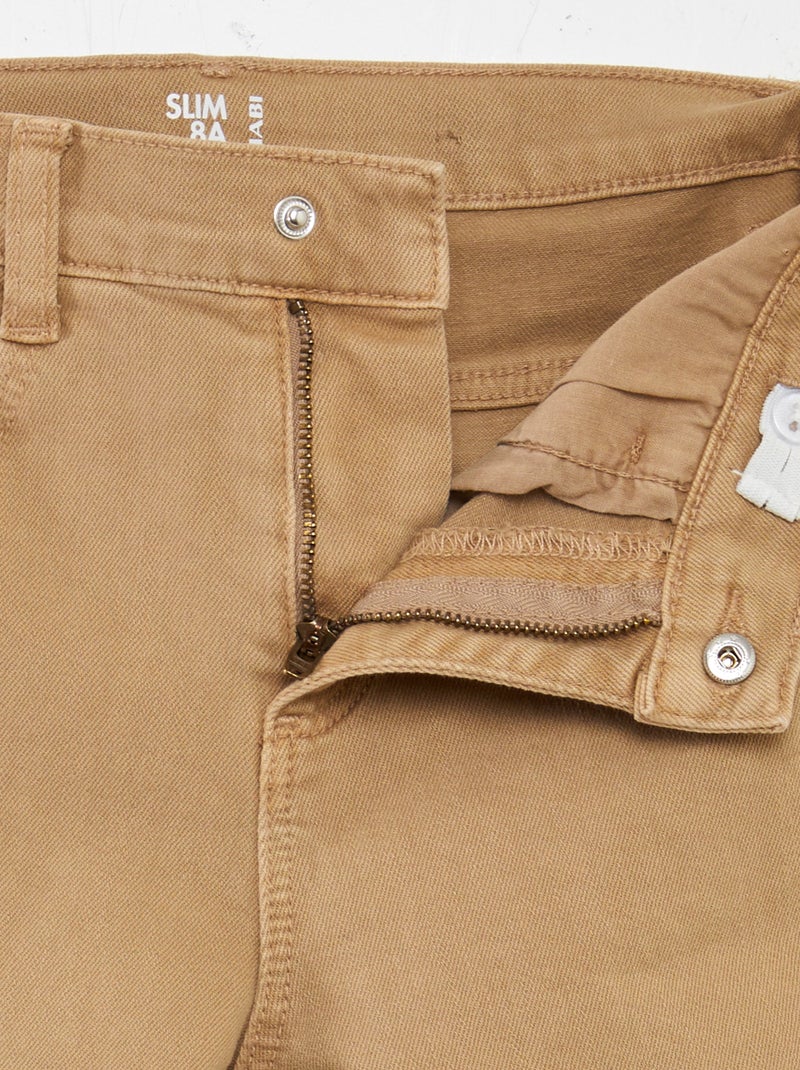 Slim-fit 5-pocket-jeans BIEGE - Kiabi