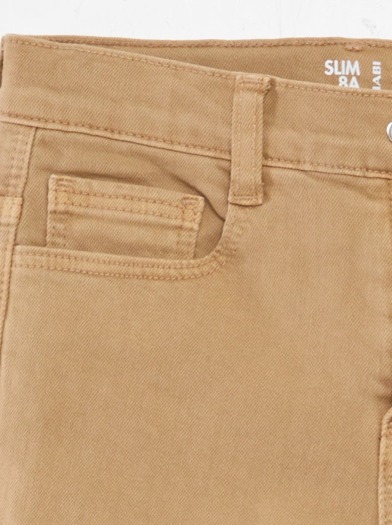 Slim-fit 5-pocket-jeans BIEGE - Kiabi