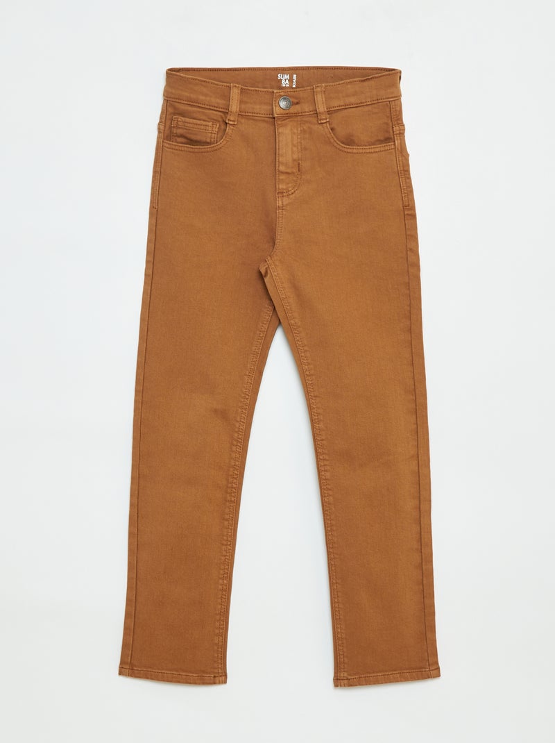 Slim-fit 5-pocket-jeans Biege - Kiabi
