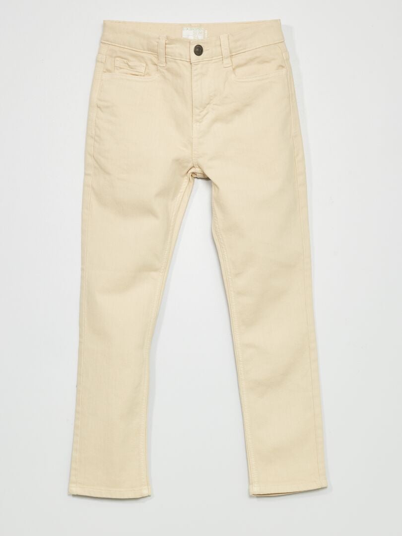 Slim-fit 5-pocket-jeans ecru - Kiabi