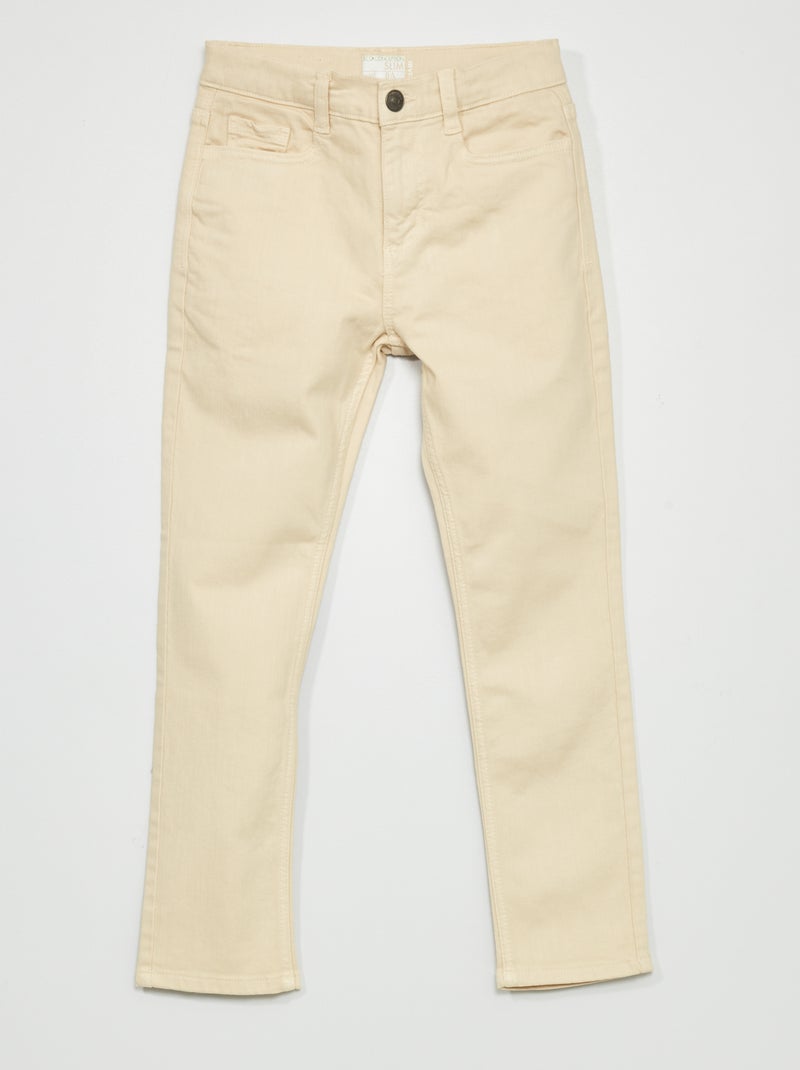Slim-fit 5-pocket-jeans ecru - Kiabi