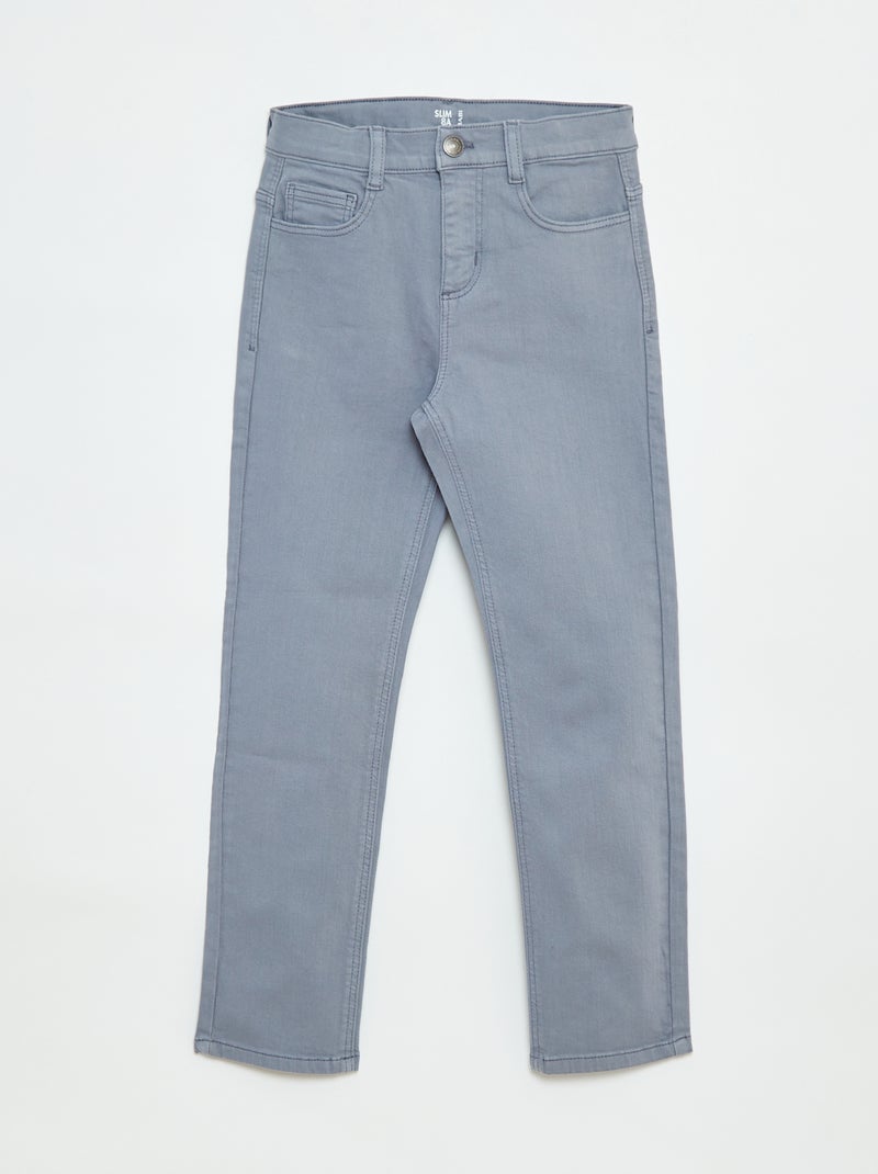 Slim-fit 5-pocket-jeans Grijs - Kiabi
